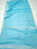 Nouvel Arrivage MTI Deshi Dhakai SKY Blue Jamdani Indien Traditionnel Lavable Haute Qualité Entièrement Cousu Prêt-à-porter Femme Longueur Cheville