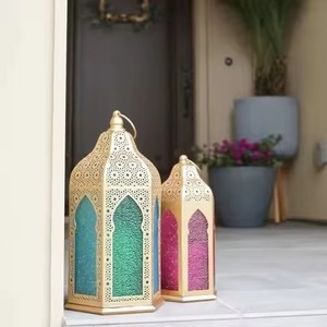 Farol colgante de metal para Ramadán, para una hermosa iluminación ambiental durante las fiestas del Eid y las festividades religiosas islámicas en el hogar. - Product Image 2