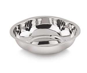 ชามสแตนเลสขอบโค้งอเนกประสงค์สำหรับห้องครัวชามผสมและเก็บลึกสำหรับเสิร์ฟอาหารวัสดุโลหะ - Product Image 1