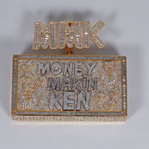 Joyería lujosa en colgante de diamantes cultivados en laboratorio de 14 KT para hombres con diamantes de claridad VVS - Product Image 1