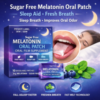 Patch buccal à la mélatonine sans sucre, aide au sommeil, haleine fraîche, améliore l'odeur buccale, patch buccal vitaminé, film buccal, complément alimentaire, aide au sommeil