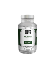 Kapsul Moringa Bentuk Bubuk Daun Alami Dikemas untuk Pasokan Pembuatan Suplemen