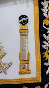 Delantal Masónico Vintage de la Logia Azul, Bordado de Maestro Masón, Transpirable, Ecológico, Hecho en Pakistán, Genuino - Product Image 6