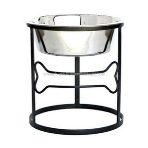 Cuenco de metal de diseño clásico, fabricante decorativo, juego de cuencos de metal para mascotas de 3 acabados plateados, cuenco para perros de alta calidad - Product Image 6