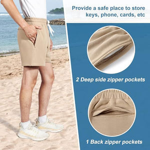 Tendance fabricant en gros personnalisé Shorts de course blanc entraînement Gym Streetwear décontracté coton polaire hommes Shorts vente - Product Image 4