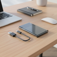 Boîtier de disque dur en plastique transparent avec interface Type-C Adaptateur SATA 2.5 vers USB 3.0 Boîtier de disque dur externe