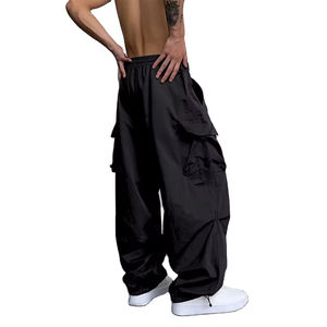 Unisex Cargo Pants Techwear Street Style Utility Jogger Trousers Multi Pocket Elastic Waist OEM Custom Logo Wholesale Factory - Product Image 5