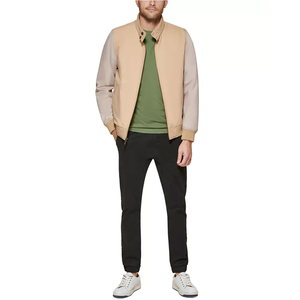 Chaqueta de bombardero con cremallera y logotipo personalizado al por mayor para hombre, abrigo de invierno superventas con cuello levantado, diseño ODM/OEM - Product Image 2