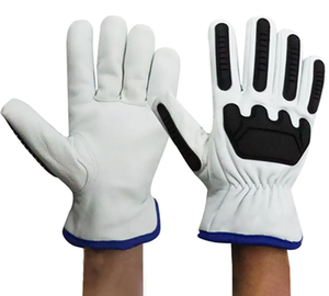 Venta al por mayor guantes de cuero de impacto para el trabajo mecánico TPR guantes de seguridad de protección fabricante y exportador - Product Image 4