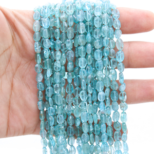 Fabricant de bijoux faits à la main 17 lignes d'apatite naturelle cabochon de taille ovale perles de pierres précieuses de guérison brin pour la fabrication de bijoux - Product Image 1