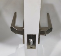 Ensemble de serrure de porte silencieuse japonaise sans clé, serrure de porte à trois barres pour porte intérieure de salle de bain