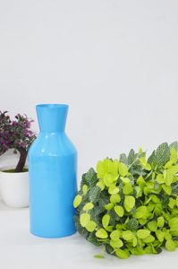 แจกันโลหะเคลือบผงทำด้วยมือแจกันตกแต่งบ้านงานแต่งงานสีสันสดใสสไตล์นักออกแบบ - Product Image 3