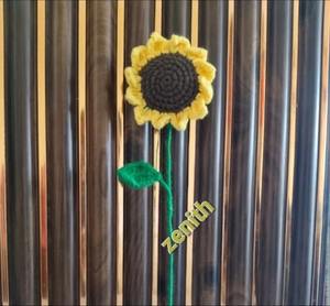 Girasol Amarillo Amigurumi Flor Juguete Ganchillo Ecológico para Diwali Ocasiones - Product Image 2