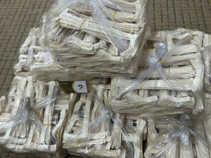 Vietnam Artisanat Bambou À Emporter Tasse Poignée Titulaire Feuille Porte-Gobelet Café Boisson Titulaire Écologique - Product Image 5