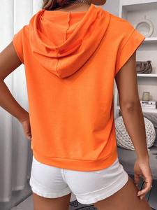 Sudadera con capucha informal de algodón de gran tamaño para mujer con diseño personalizado de moda y asequible - Product Image 3