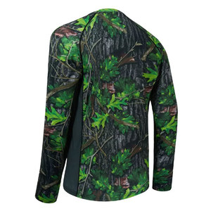 T-shirts de pêche et de chasse personnalisés UPF50 à séchage rapide avec impression par sublimation Coolmax, maillots de pêche en maille anti-UV - Product Image 3