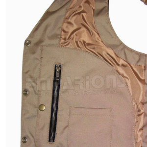 Chaleco de piel de vaca para motorista, con cordones laterales, estilo clásico Vintage, de cuero - Product Image 4