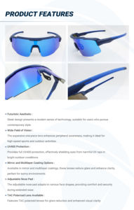 Lunettes de soleil teintées UV400 à couleur SU1710A-P changeante - Product Image 5