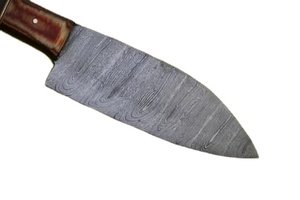 Couteau à Steak de Chef damas fait à la main de haute qualité manche en bois couteau de Chef de cuisine tranchant avec gaine en cuir - Product Image 3