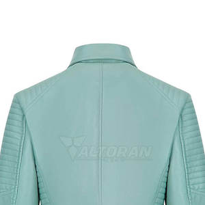 Chaqueta de Cuero para Mujer, Corte Entallado, Estilo Urbano Elegante - Product Image 4
