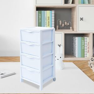 Cassettiera in plastica a 4 cassetti 38x39.5x76 cm bianco/tortora grigio/grigio-per camera da letto e mobiletto bagno - Product Image 3