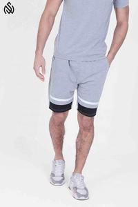 Conjunto de Camiseta y Pantalones Cortos Deportivos de Algodón Liso con Logotipo Personalizado para Hombre, Talla Grande, Verano - Product Image 6