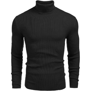 Pull en polyester tricoté à manches longues style homme Pull en polyester à col rond personnalisé - Product Image 1