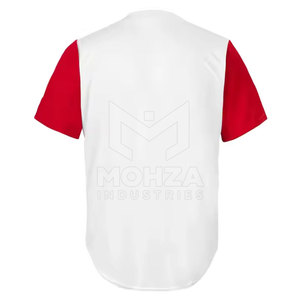 เสื้อฝึกซ้อมตีเบสบอลแบบติดกระดุม สีพื้น ผลิตในปากีสถาน - Product Image 2