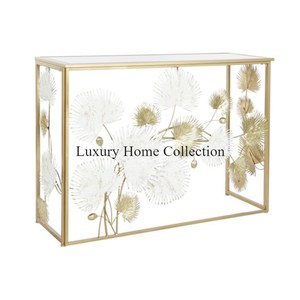 Design floral dernière arrivée métal Table d'appoint et Table console Rectangle forme fer fait multicolore poudre enduit fournitures - Product Image 1