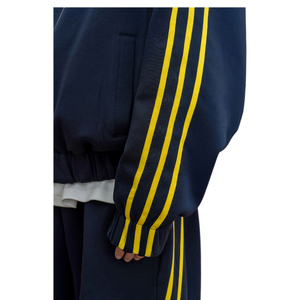 Conjunto de Sudadera con Capucha Extra Grande de Alta Calidad, con Franja Lateral en Color Contrastante, Sudadera con Capucha de Cuello Alto, Pantalones Deportivos Holgados para Hombre - Product Image 5