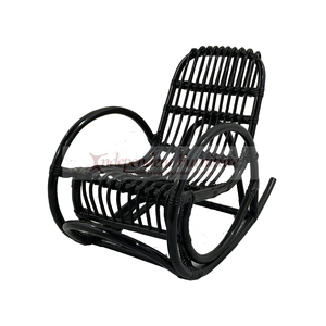 Silla Mecedora Infantil de Ratán Negro, Diseño Divertido, Muebles para Guardería, Asiento Infantil en Miniatura, Cuna Tipo Caja - Product Image 1