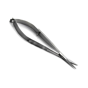 2 piezas de acero inoxidable, tijeras de resorte para manicura, microtijeras de 12 cm con asas rusas antideslizantes - Product Image 5