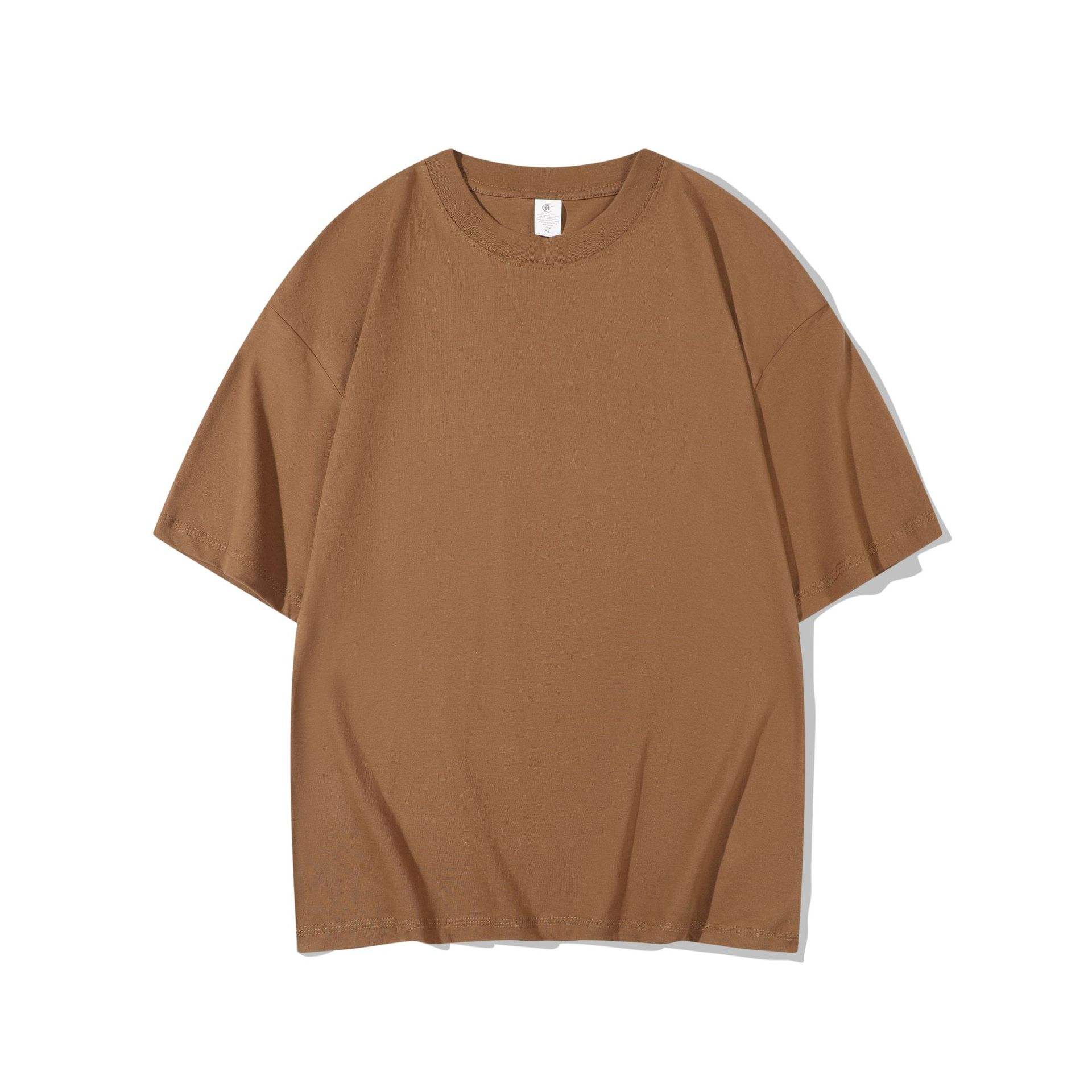 Large drop shoulder-230g short sleeve-camellia brown