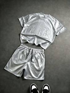 Top Deals New Arrivals Breathable High Quality Printed Custom Men's Summer Casual Sweat Shorts and T-Shirts <b>Set</b> - Product Image 3