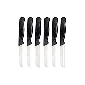 มีดผลไม้สีดำแวววาว6ชิ้นสำหรับเตรียมผักและผลไม้ - Product Image 1
