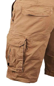 Pantalones cortos de estilo cargo de tendencia para hombres con cuatro bolsillos profundos servicio rápido ropa de fitness pantalones cortos para adultos - Product Image 6