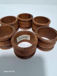 Handmade Acacia Wood <b>Napkin</b> Ring Set 6 for Dining Anniversary <b>Birthday</b> Christmas <b>Napkin</b> Ring for Home and Kitchen Eco Friendly - Product Image 4