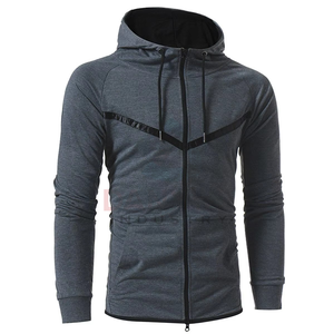 Custom Oversized full Zipper Solid <b>Colour</b> Hooded with Pockets Pullover Men Hoodies High Quality Casual Sports <b>Plain</b> Hoodie - Product Image 5