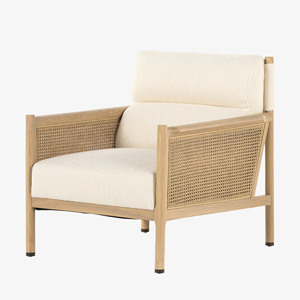 Muebles modernos de madera de teca con sillón sintético de ratán Balcón Jardín Patio Hotel Sofás al aire libre-Anjani - Product Image 1