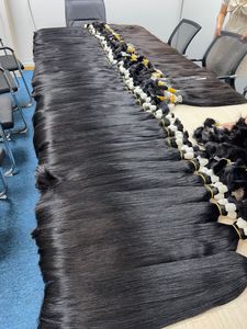 Cabello brasileño 100% virgen Remy, cutícula recta alineada, cabello humano crudo con extremos súper doblemente dibujados, vendedores mayoristas de grado 8A - Product Image 6