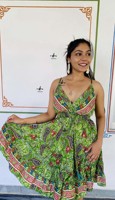 Offre Spéciale Vintage robe courte imprimé vêtements gitane Hippie femmes tenue légère Western porter indien une pièce vêtements