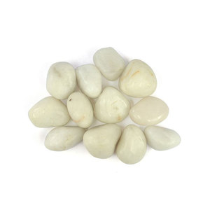 Vente directe d'usine Agate sculptée Pierres roulées Pierres précieuses blanches naturelles Technique dégringolée - Product Image 6