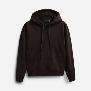 Sudadera con capucha bordada de tela de rizo de poliéster/algodón transpirable de gran tamaño para mujer Primavera/Otoño/Invierno - Product Image 3