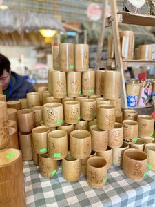 แก้วน้ำไม้ไผ่ธรรมชาติรักษ์โลก - แก้วเดินทางดีไซน์คลาสสิกสำหรับชา/กาแฟ ความจุ 500 มล.-1 ลิตร จากฮานอย - Product Image 5