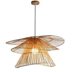 HOT AMAZON VENTA Tienphong hecho a mano nuevas lámparas colgantes de bambú, luces colgantes creativas de múltiples capas, restaurante comedor - Product Image 1