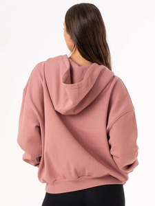 Sweat à capuche léger en coton Spandex pour femmes séchage rapide respirant impression solide sports d'été hiver Yoga course en plein air coupe ample - Product Image 2