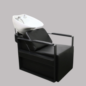 Modern Salon Spa şampuan kase sandalye siyah sentetik deri özel üretilen seramik lavabo fabrika toptan saç yıkama - Product Image 6