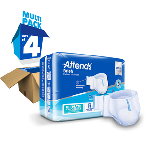 Attends Briefs Absorption Ultime REGULIERE. Sac 24. Couches jetables pour adultes (hommes/femmes) pour l'incontinence (taille 44"-56") - Product Image 3