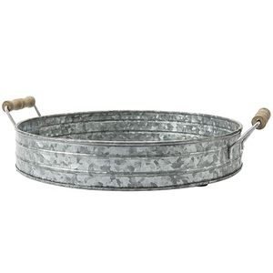 Vente chaude Rouillé Vintage Look Galvanisé Plateau De Service En Métal Pour La Maison Restaurant De Mariage Bar Ferme Parties Plateau De Service - Product Image 6