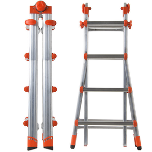 Échelle télescopique multifonctionnelle en aluminium réglable 4+4 EN131-4, échelles pliantes et catégorie de produits - Product Image 2